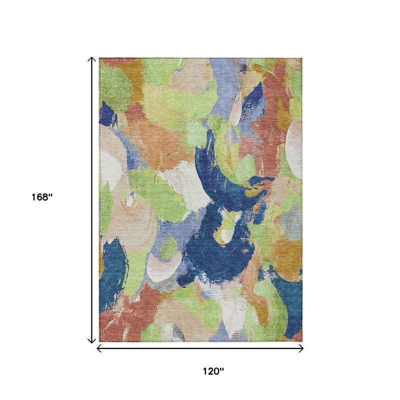 HomeRoots Abstract Transitional Rectangle Outdoor Rug