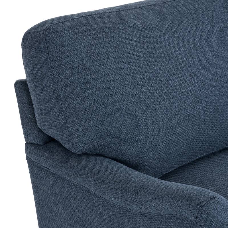 LUE BONA Deep Seat Single Sofa Fabric Swivel Armchair, Single-Seater Living Room Accent Chair