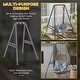 Outsunny Hammock Chair Stand, C Shape Hanging Heavy Duty Metal Frame Hammock Stand For Hanging Hammock Air Porch Swing~1knilfqdo5g01