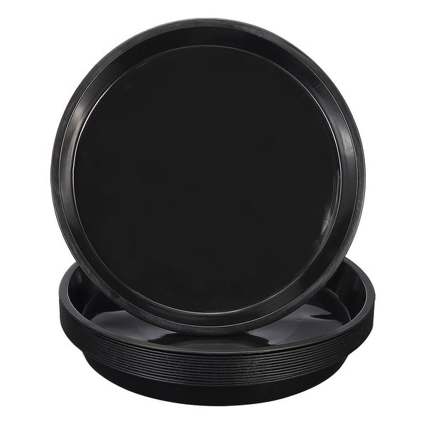 12Pcs Plastic Plant Saucer 20 Inch Plant Tray Flower Pots Round Dish, Black  - Bed Bath & Beyond - 38320698