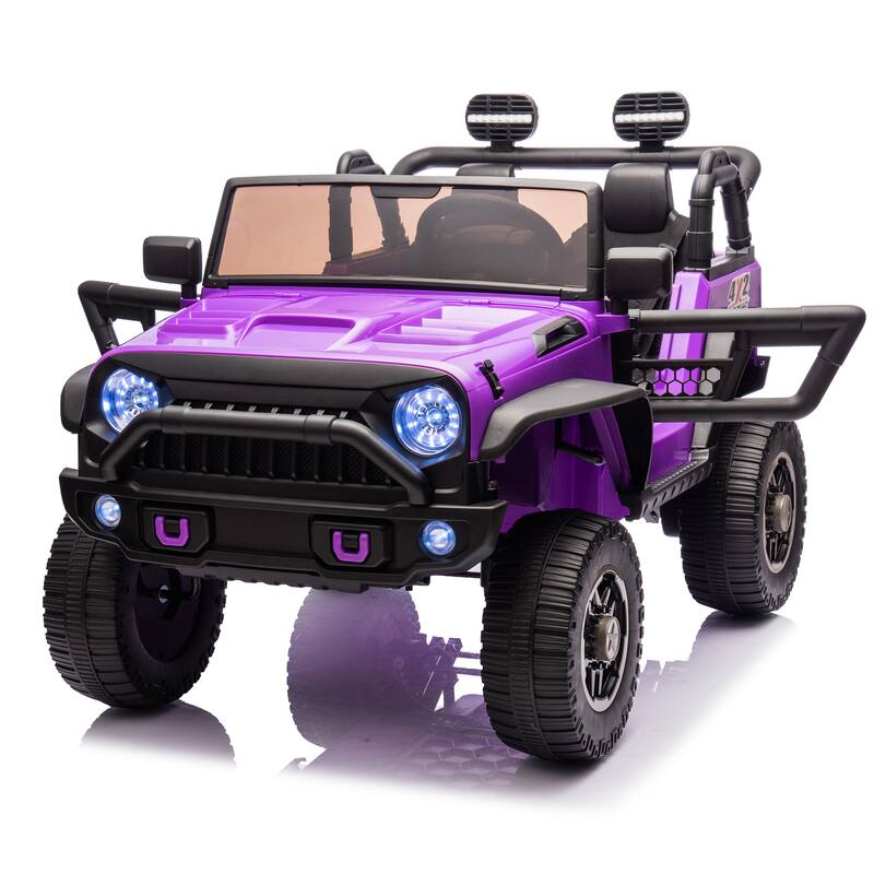 24V Electric Ride-On Truck for Kids, Two-Seater, Parental Remote Control, MP3, Bluetooth, Ages 3+