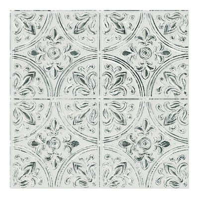 Chelsea Antique White Peel & Stick Tin Tiles