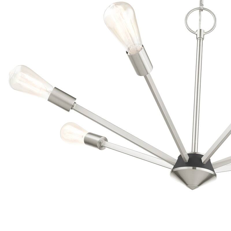 Livex Lighting 7-light Brushed Nickel Chandelier, 45837-91 - 27.625 Dia x 19.25" H