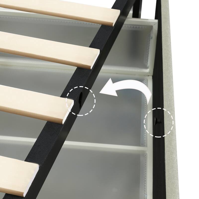 Queen Size Velvet Upholstered Platform Bed with 2-Drawer Storage and Wingback Headboard