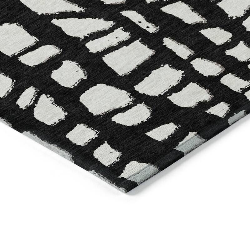 HomeRoots Abstract Transitional Rectangle Outdoor Rug