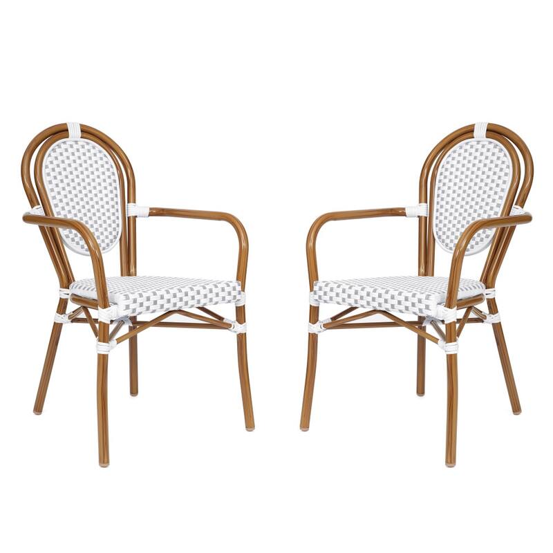 Stacking Bistro Chairs with Metal Frames