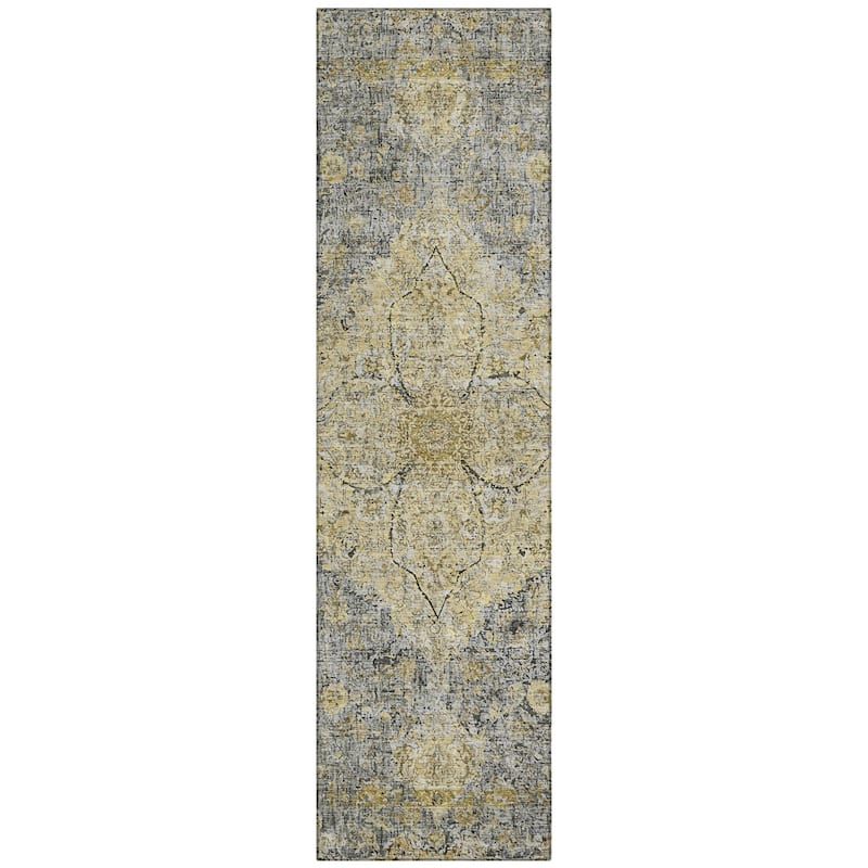 Machine Washable Indoor/Outdoor Traditional Global Chantille Rug