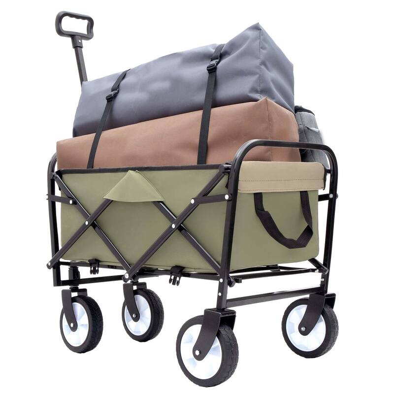 2.1 cu ft. Steel Foldable Wagon Cart
