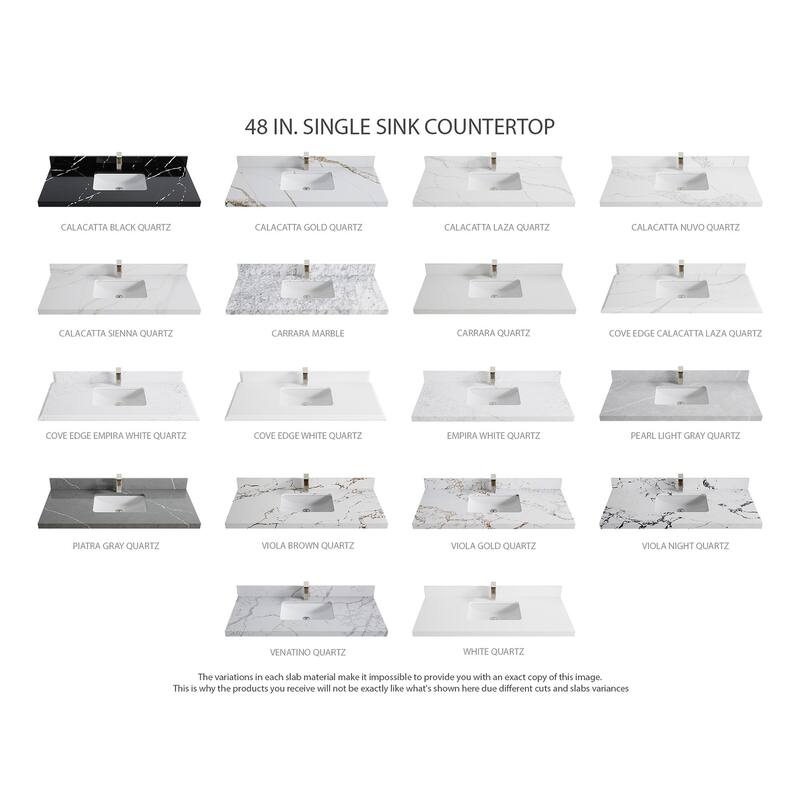 Willow Collections 48 in. W x 22 in. D Cambridge Single Sink Bathroom Vanity with Countertop