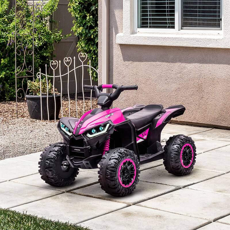 Ride on Motorcycle with Wear-Resistant Tires, 12V Electric Off-Road Toy with Headlight, Battery Powered Electric Car - Pink