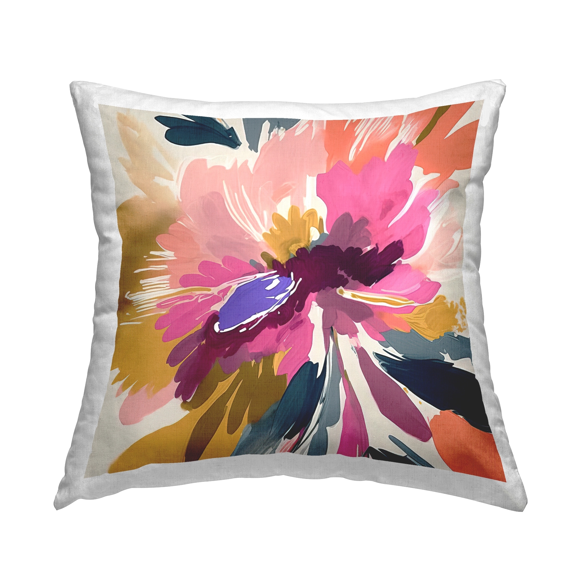 Stupell Abstract Pink Blossom Decorative Printed Throw Pillow Design by Andrea Haase