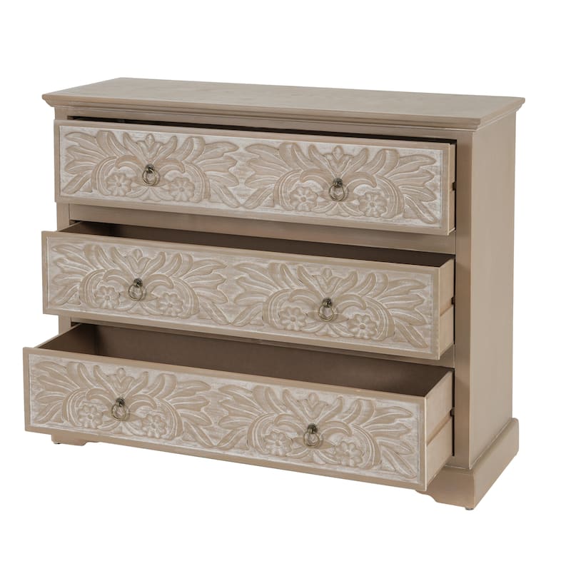 Christopher Knight Home- Aurembiaix Fir Wood 3 Drawer Dresser