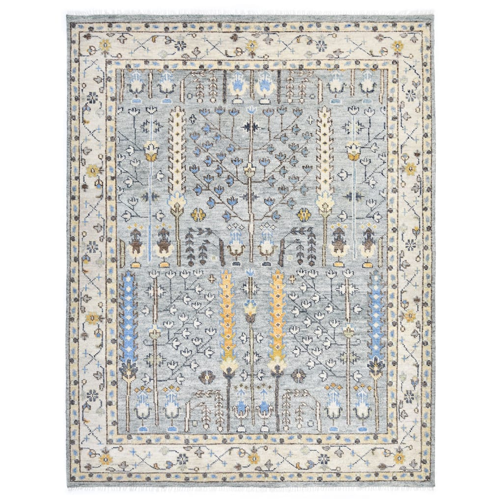 Overton Handmade Modern Contemporary Floral Area Rug