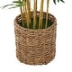 preview thumbnail 6 of 6, Green Faux Foliage Indoor Outdoor Artificial Tree with Realistic Leaves and Brown Seagrass Pot