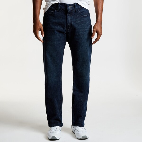Nautica Blue Mens Size 42x32 5-Pocket Relaxed-Fit Stretch Jeans