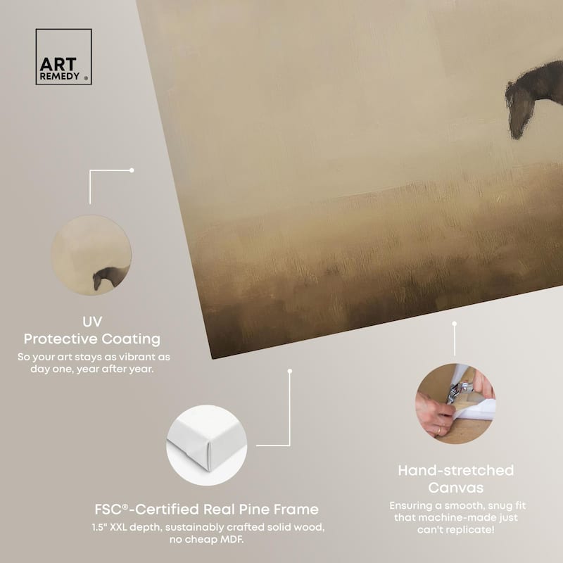 Equine Duo Canvas by Art Remedy, Gallery Wrapped