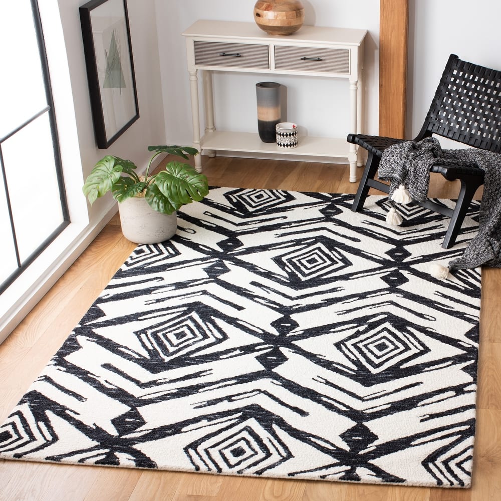 SAFAVIEH Handmade Metro Jorine Modern Abstract Wool Rug