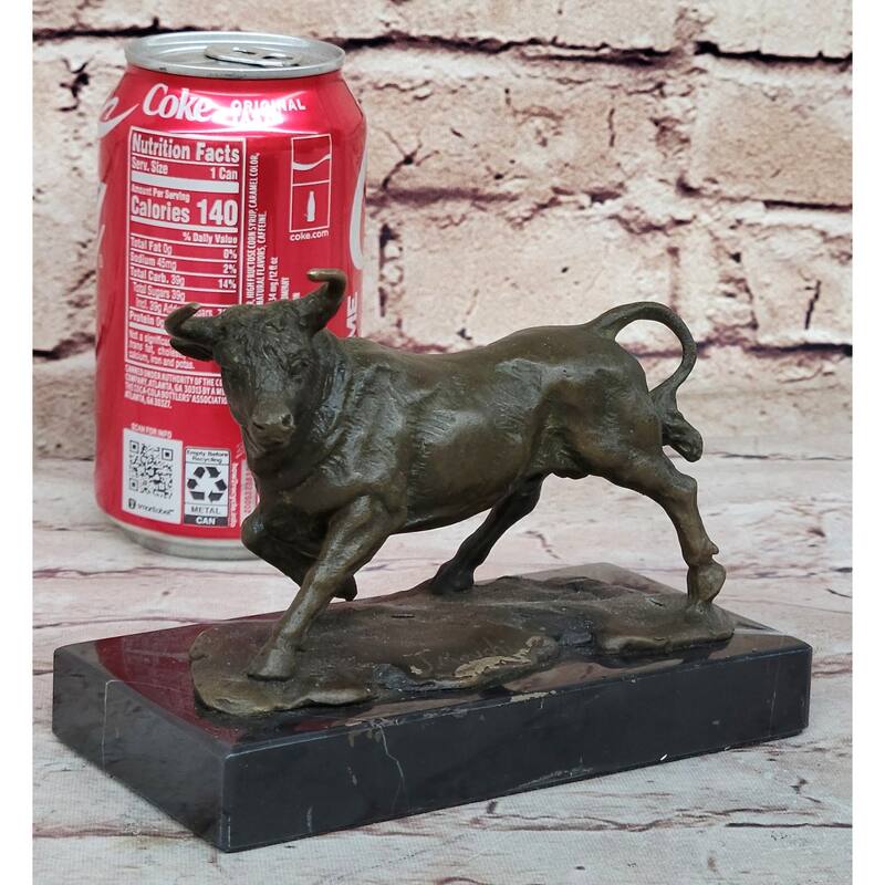 Hot Cast Bronze Trotting Spanish Bull Bronze Sculpture Statue Original Art