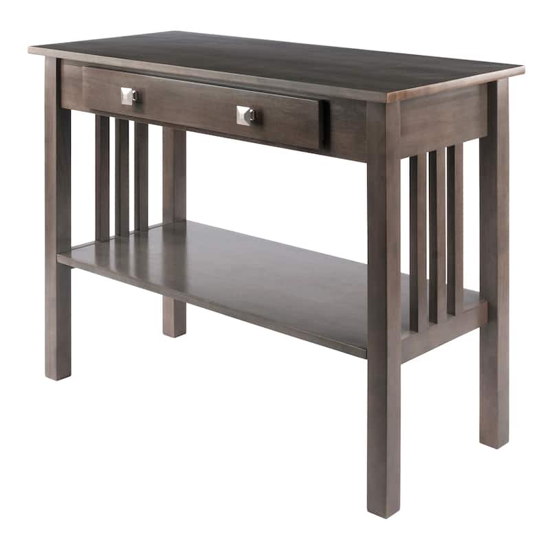 Stafford Console Hall Table, Oyster Gray - 40 x 17.87 x 29.92 inches