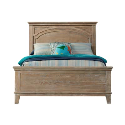 Leland Traditional Wood Complete Full Bed, Sandwash Gray
