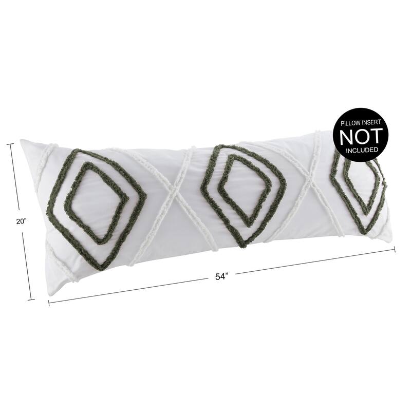 Sweet Jojo Designs Cotton Boho Arrow Boy, Girl, Unisex/Gender Neutral Body Pillow Cover Case 54x20 (Pillow Not Included) - Green