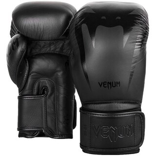 Shop Venum Giant 3 0 Hook And Loop Training Boxing Gloves Black Black Overstock 18066271