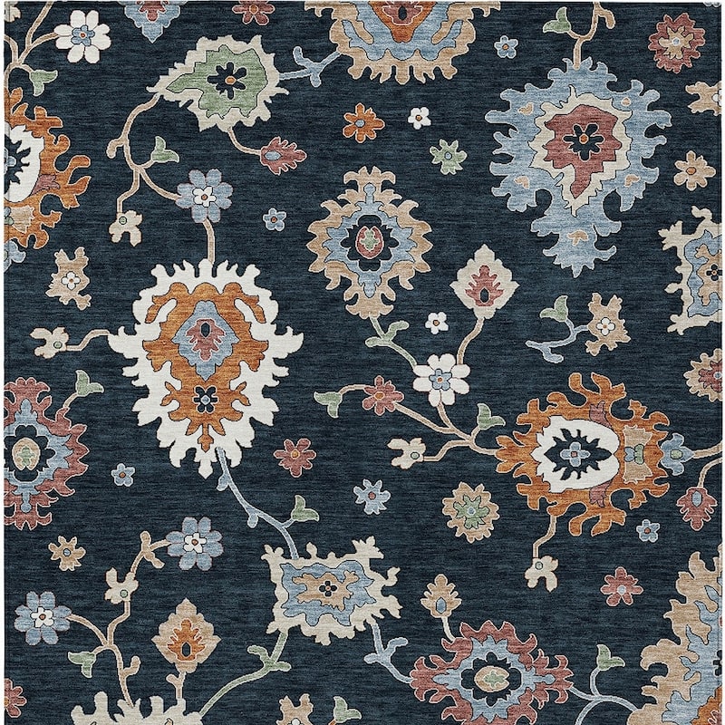 HomeRoots Floral Traditional Rectangle Outdoor Rug