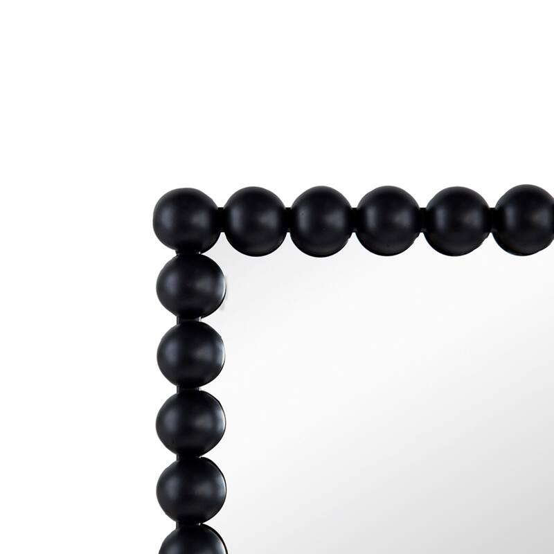 Beaded Frame Rectangular Full Length Mirror - 6' - Black