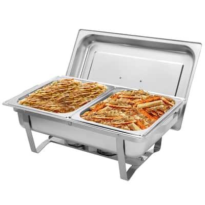 8Qt Double Grid Stainless Steel Rectangular Chafing Dish