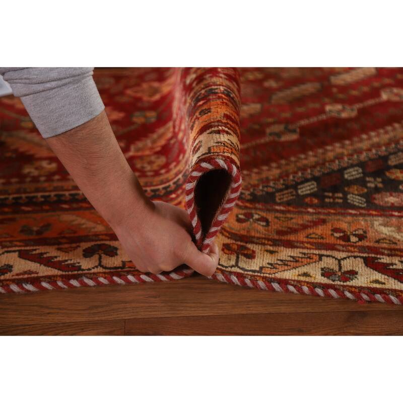 Shiraz Kashkoli Persian Antique Area Rug Handmade Wool Carpet - 4'10"x 8'2"