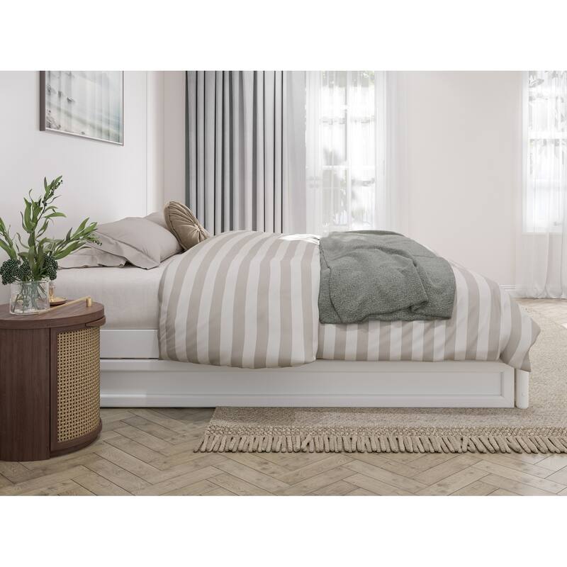 Barcelona Panel Platform Bed with Twin XL Trundle