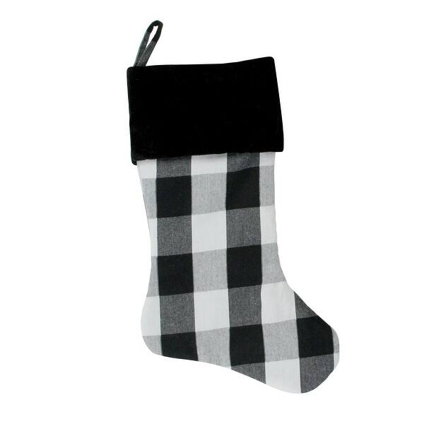 Shop 20 Black And White Cotton Buffalo Plaid Christmas Stocking