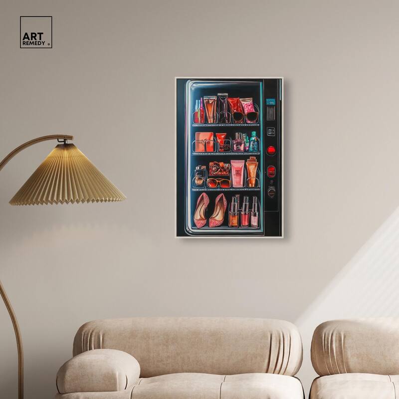Fashion Vending Machine Canvas by Art Remedy