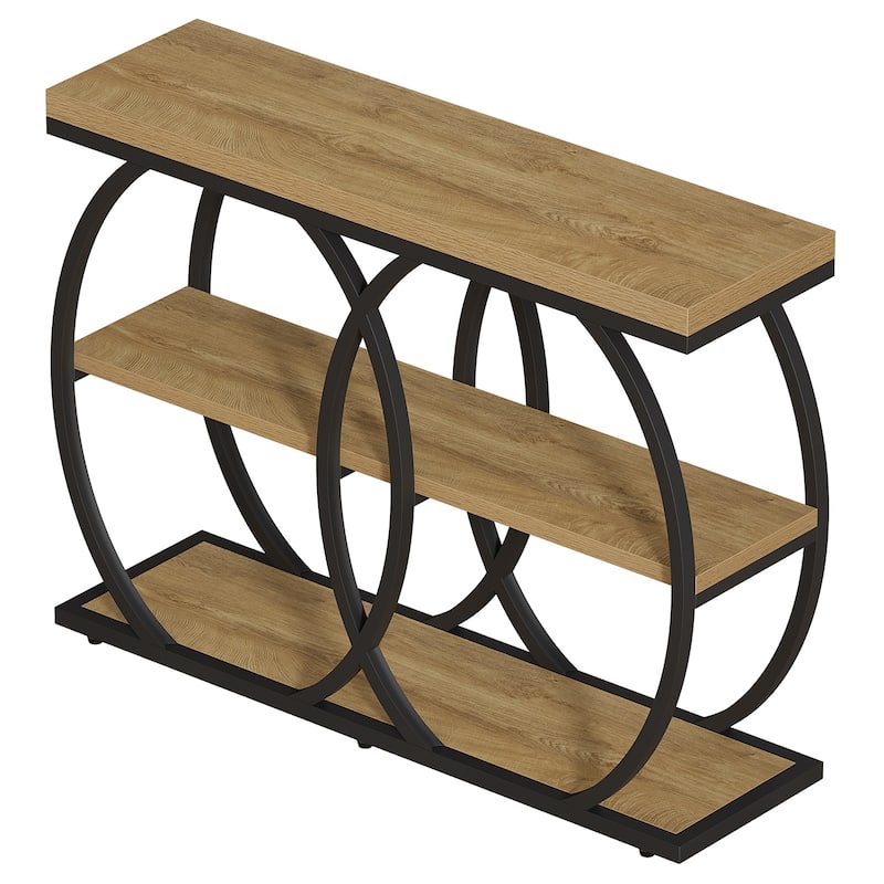 41.3" Console Table with Shelves, 3-Tier Entryway Table for Living Room, Hallway, Foyer