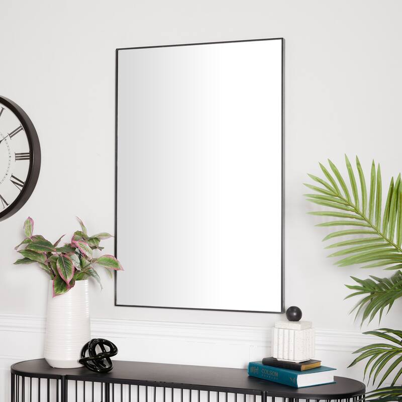 Contemporary Rectangular Wall Mirror - Multiple Finishes and Sizes