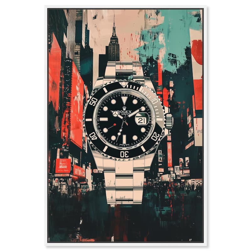 Cityscape Watch Canvas by Art Remedy - White - 24" x 36"