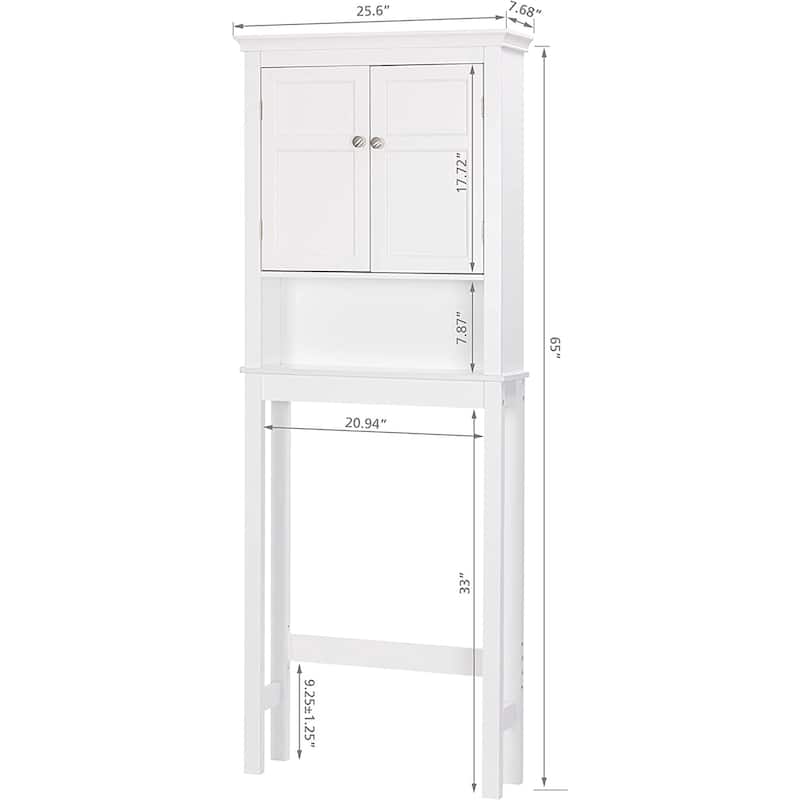 UTEX Bathroom Storage Over The Toilet, Bathroom Cabinet Organizer with Adjustable Shelves