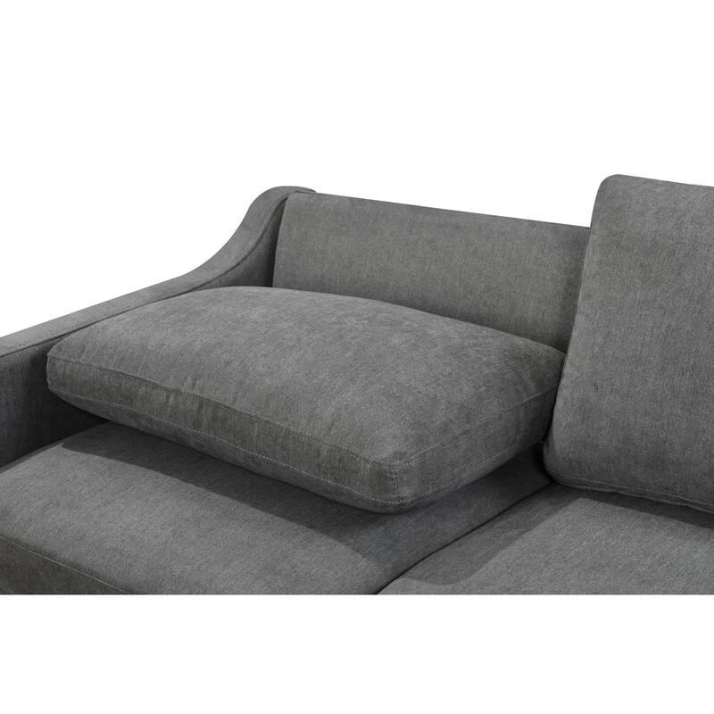 3 In 1 Modern Convertible Sleeper Sofa Bed, Loveseat Futon Sofa Couch W/Pull out Bed and Reclining Backrest