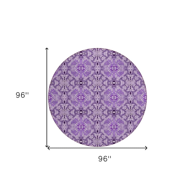 HomeRoots Medallion Transitional Rectangle Outdoor Rug
