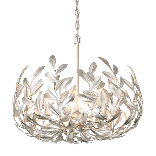 slide 2 of 11, Crystorama Lighting Group 566 Broche 5 Light 23" Wide Taper Candle Antique Silver
