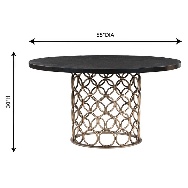 Valentina Brass Round Dining Table