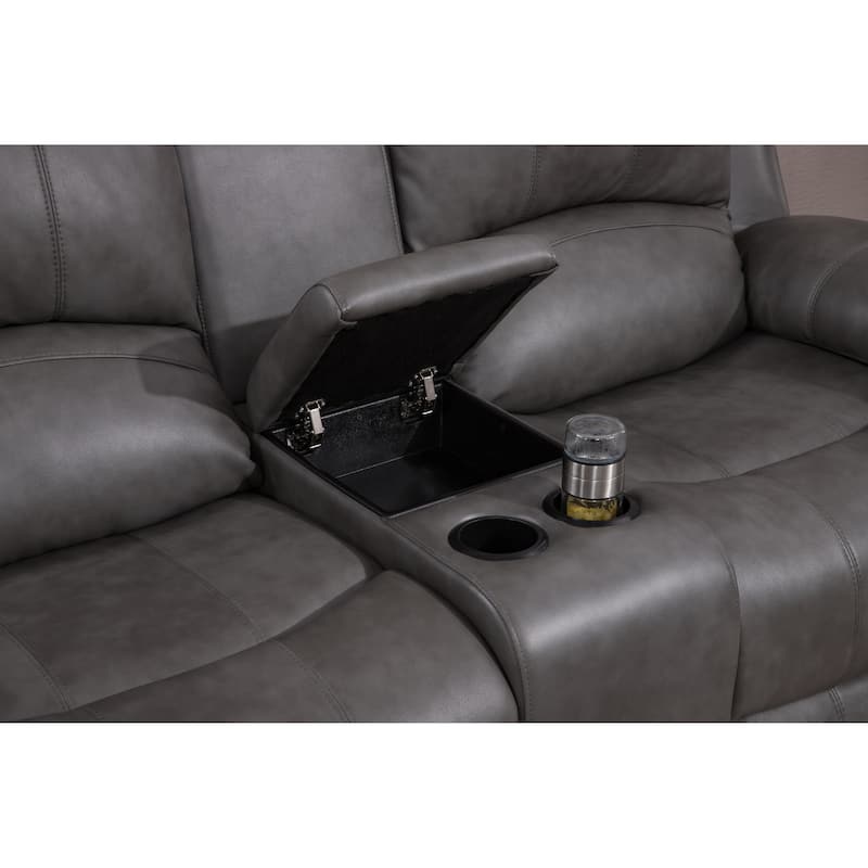 Betsy Furniture 2 Piece Bonded Leather Reclining Living Room Set, Sofa and Loveseat