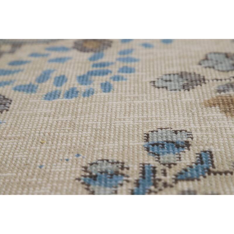 Traditional Tabriz Persian Vintage Rug Handmade Wool Carpet - 6'5" x 9'3"