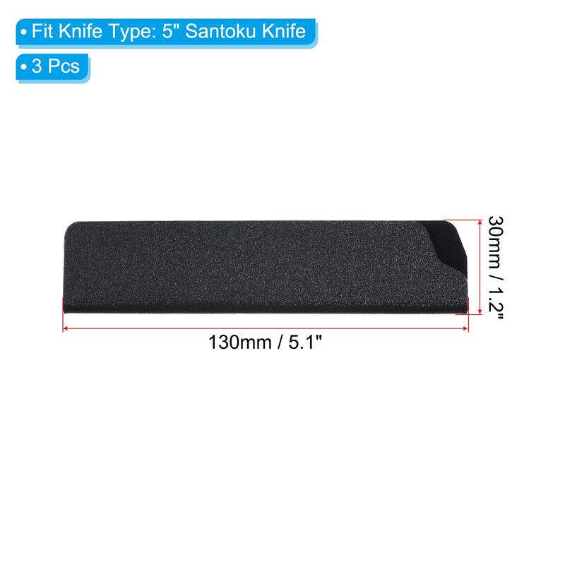 3Pcs ABS Kitchen Knife Sheath Cover Sleeves for 3.5" Paring Knife - Black - 5 inch, 3Pcs