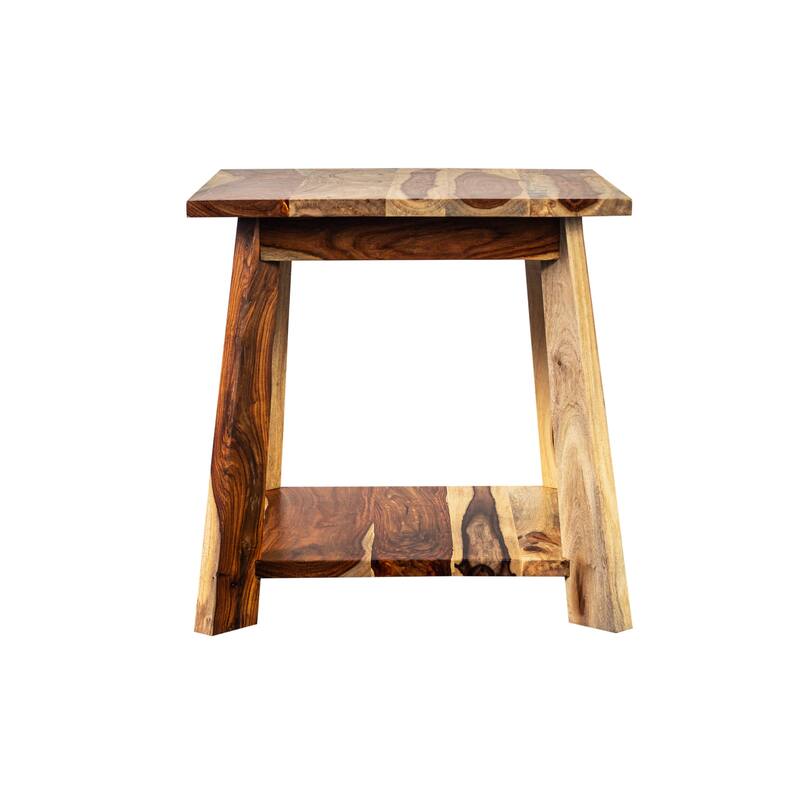 Kalispell Solid Sheesham Wood End Table Bed Bath & Beyond 28275078