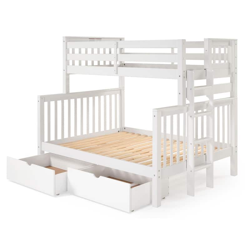 Taylor & Olive Trillium Twin over Full Bunk Bed, 2 Drawers