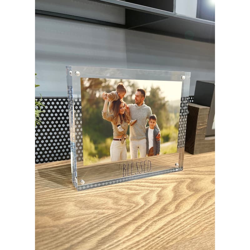 Rae Dunn Acrylic Picture Frame - 7" x 5" - BLESSED
