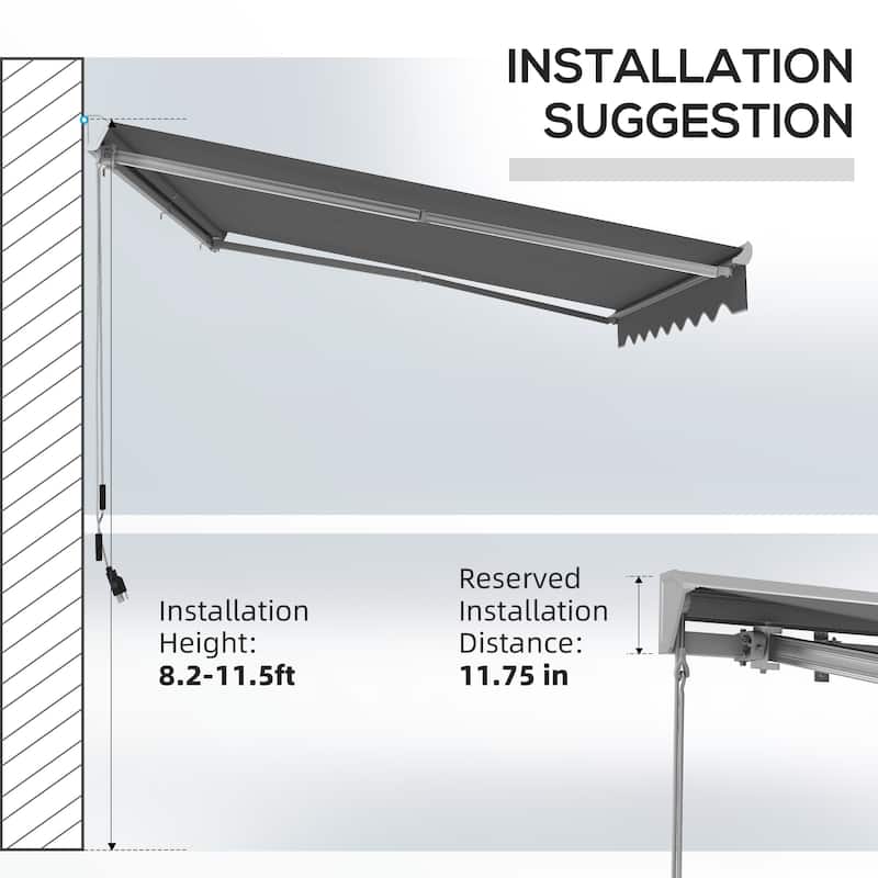 13' x 10' motorized retractable awning
