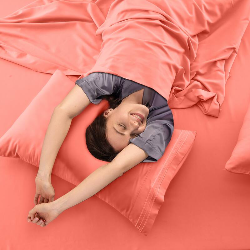 6 Piece Bed Sheet Set Deep Pocket Ultra Soft Microfiber Bedding Sheets