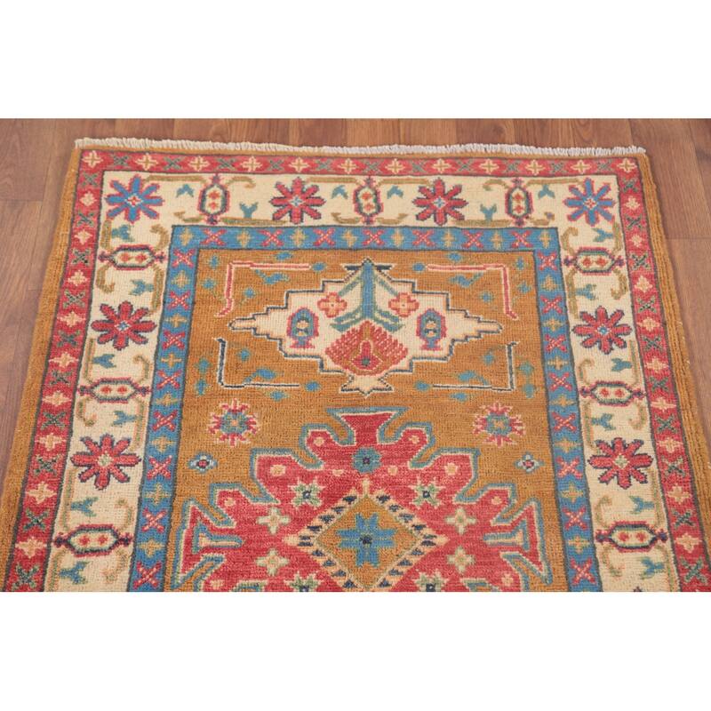 Kazak Oriental Foyer Rug Handmade Wool Carpet - 2'9" x 3'10"